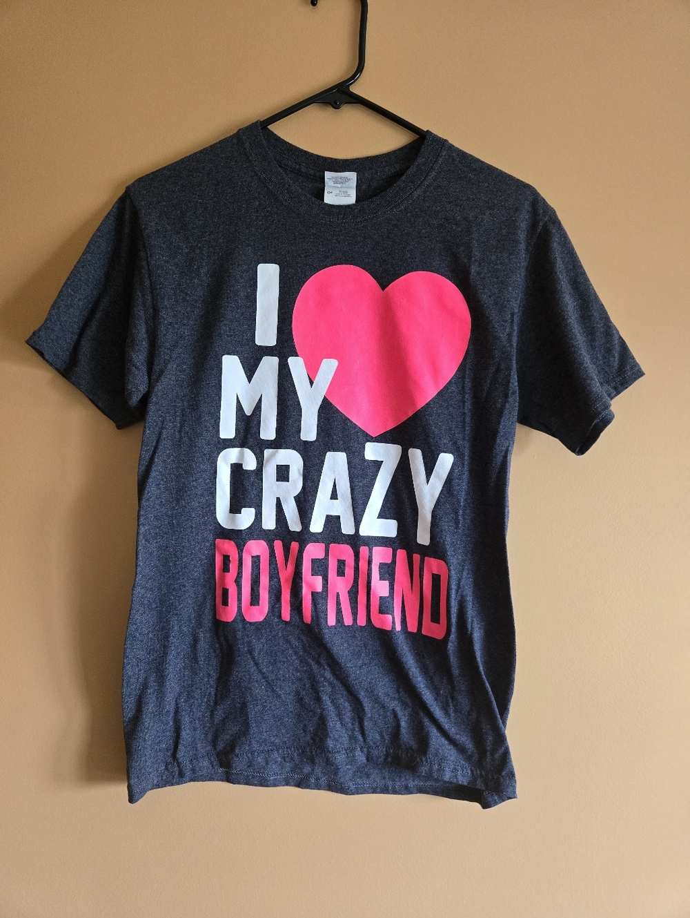 I ♥ My Crazy Boyfriend Graphic Tee PTP=16.75"